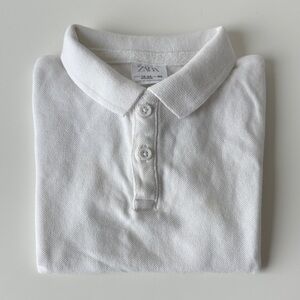 ZARA Baby Cream Textured Polo Shirt
